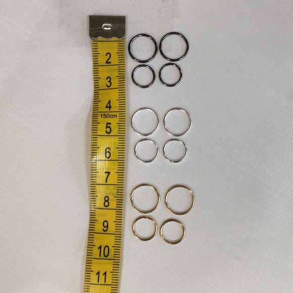 NWOT! 6 Sets of Simple Hoop Cartilage/Lip/Earrings - Picture 8 of 8